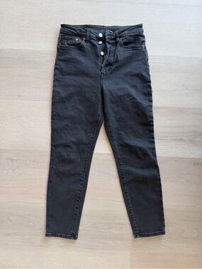 Black Denim Mom Jeans